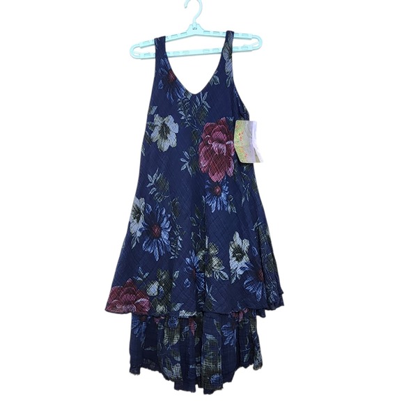 Colette Lilly Dresses & Skirts - NWT Colette from La Maison One Size S/M/L Navy Floral Gauze Tiered Midi Dress